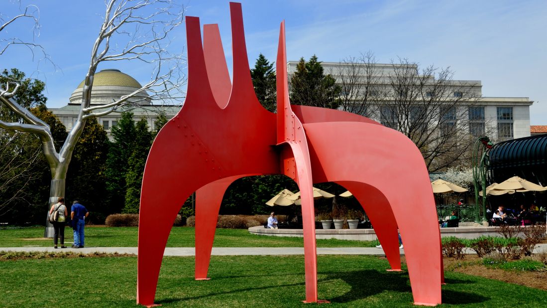 The National Gallery of Art's sculpture garden is a popular spot on the National Mall in Washington.  The museum saw about 4.1 million visitors in 2013.