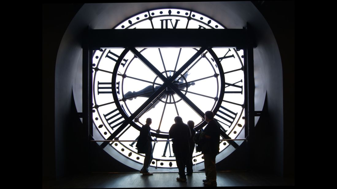 The Musee d'Orsay in Paris draws visitors for its expansive collection of art created between 1848 and 1914. The museum is housed in a former railway station adorned with a giant clock. About 3.5 million people visited in 2013.