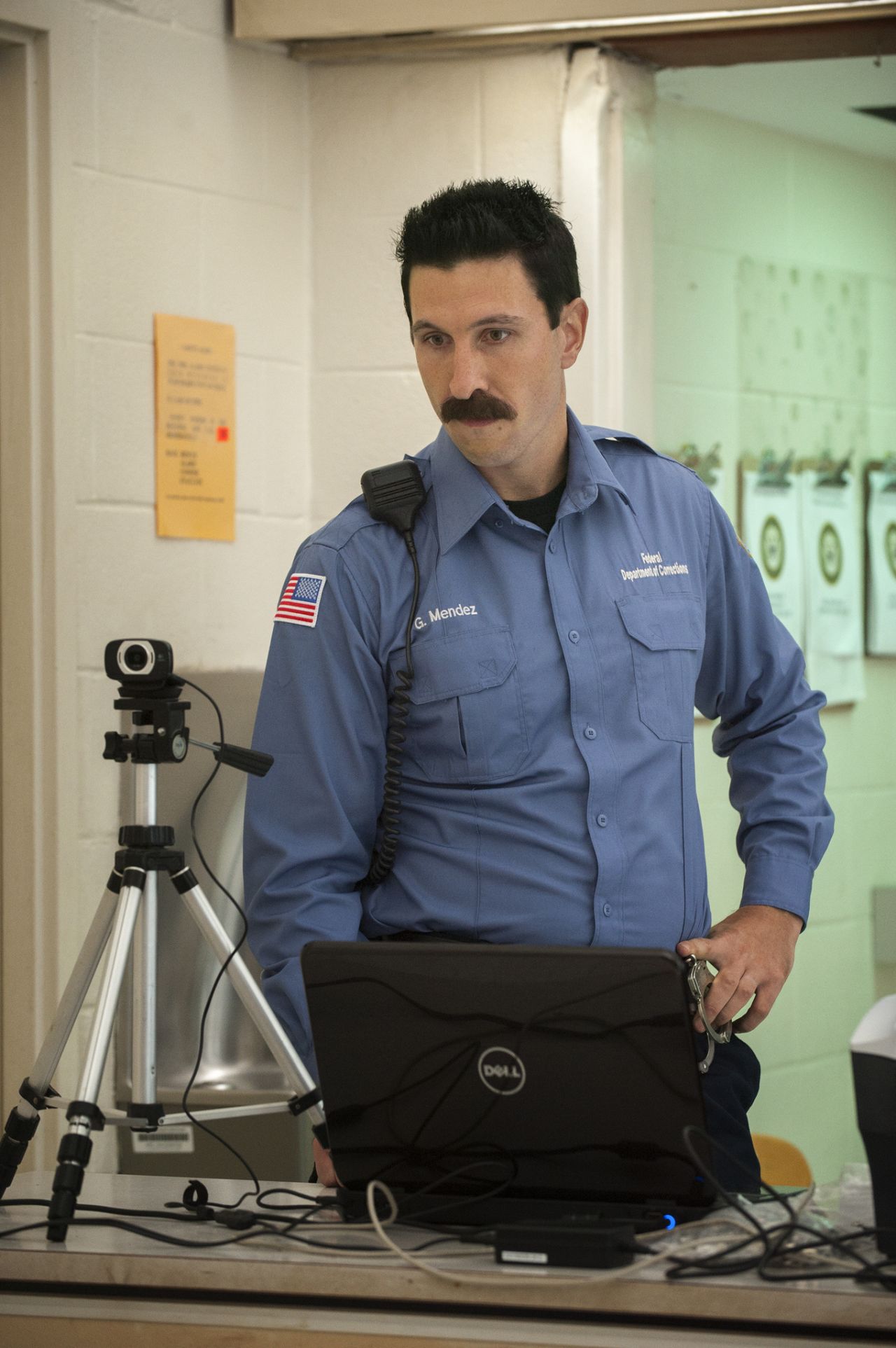 Pablo Schreiber plays corrupt prison guard George Mendez, better known as Pornstache (one guess why). He breaks all the rules, from smuggling drugs into the prison to having sex with inmates. In season one, he is suspended without pay for his actions.