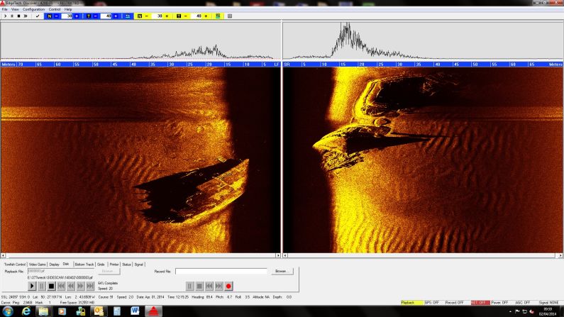 A new sonar image taken by Hydroid's REMUS 100 AUV shows the sunken LST 531.