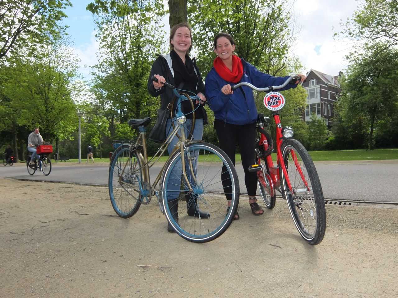 Samantha Shaffer (left) says giving a bike a name helps the rider "become one" with their steed. 