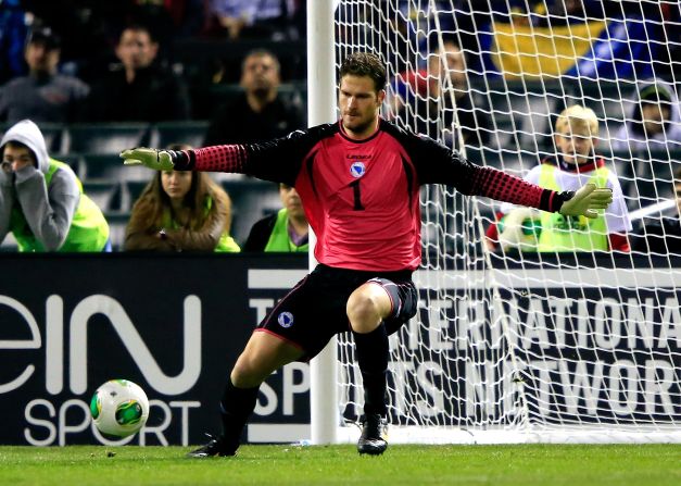 Like Dzeko, Bosnia's goalkeeper Asmir Begovic plies his trade in England. The Stoke City player's family fled Bosnia before the war, moving to Germany before settling in Canada.