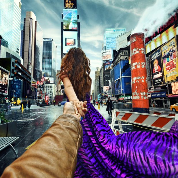 The couple (here seen in New York) started the project after Zakharova got frustrated with Osmann's snap-happy antics during a trip to Barcelona in 2011.