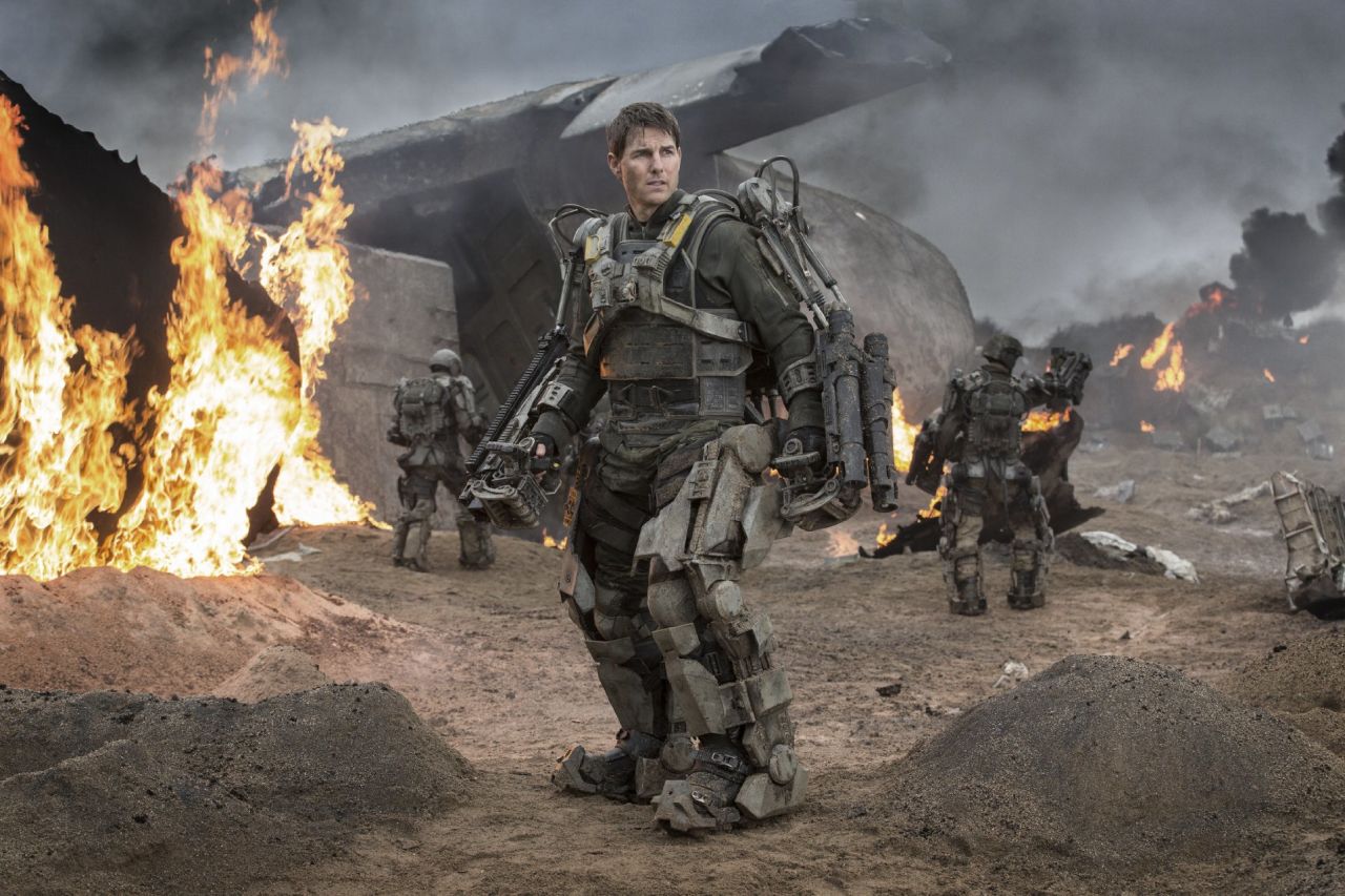 In "Edge of Tomorrow," characters get killed--and killed again--in fiery explosions, battlefield combat and other mayhem.  Paris is left underwater after an alien attack, and a futuristic D-Day-like invasion leaves a French beach strewn with bodies.