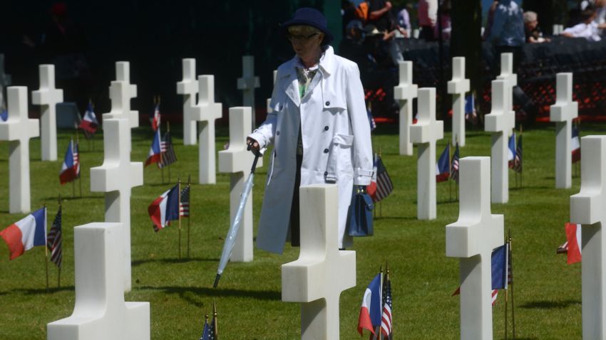 The Normandy American Cemetery on the 70th anniversary of D-Day June 6, 2014 in Colleville-sur-Mer, France.