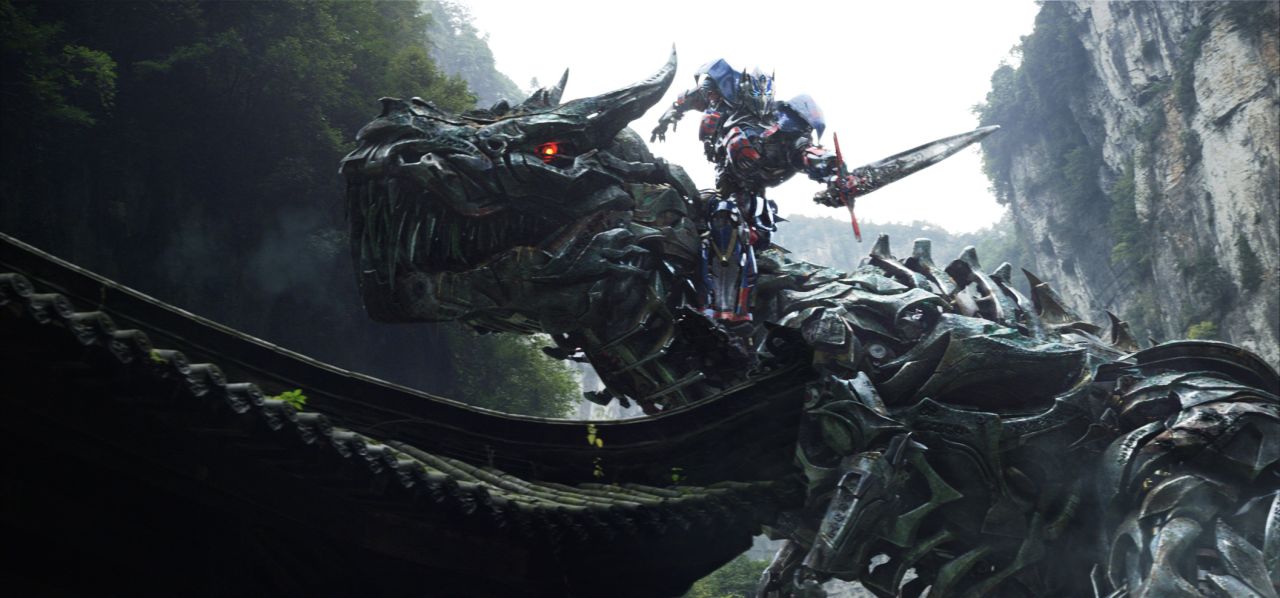 "Transformers: Age of Extinction"  features exploding cityscapes, crushed cars and people, and a cruise ship being dropped on a city.  The popular Autobot Grimlock, shown here, makes his movie debut.