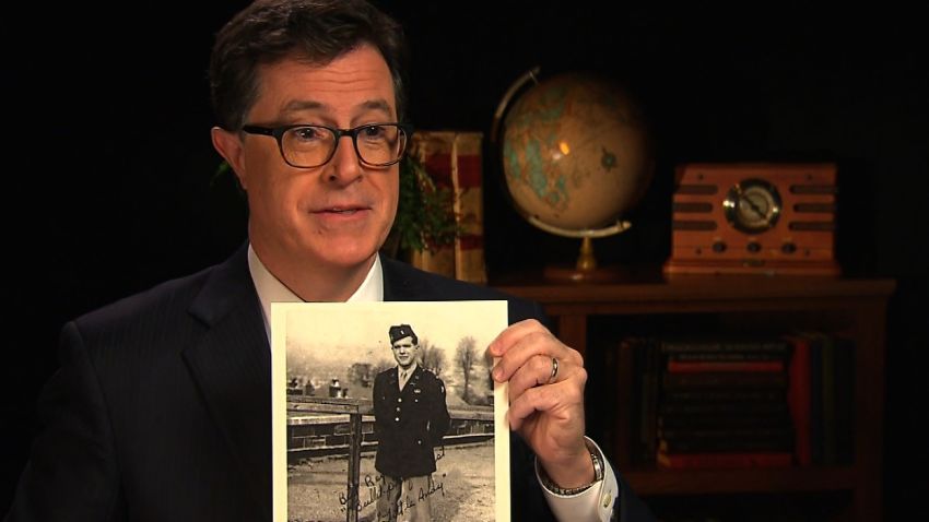 Comedian Stephen Colbert tells the story of his uncle, 1st Lt. Andrew Edward Tuck III, who served in WWII, and dropped behind enemy lines on D-Day.