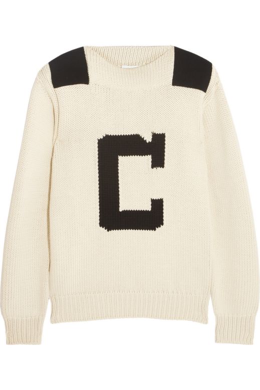 This retro sweater will be much needed on a windy boat ride. Chloé Intarsia cotton-blend sweater, <a href="http://www.net-a-porter.com/product/408162/Chloe/intarsia-cotton-blend-sweater-" target="_blank" target="_blank">netaporter.com</a>.