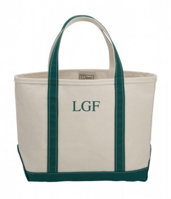 For a true Southern weekend, carry a classic, monogrammed tote bag. L.L. Bean monogrammed boat and tote bag, <a href="https://www.cnn.com/2014/06/26/living/gallery/summer-weekend-packing/llbean.com" target="_blank">llbean.com</a>.