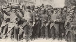 Although it seems like ancient history, World War I changed the world forever, and our lives are still shaped by the destruction and innovation that came with this period. With over 30 combatant nations, and 70 million men mobilized, World War One profoundly destabilized the international order. Seen here are French soldiers singing the national anthem at the beginning of the war (France). In August 1914. View photo gallery showing key events of World War I.