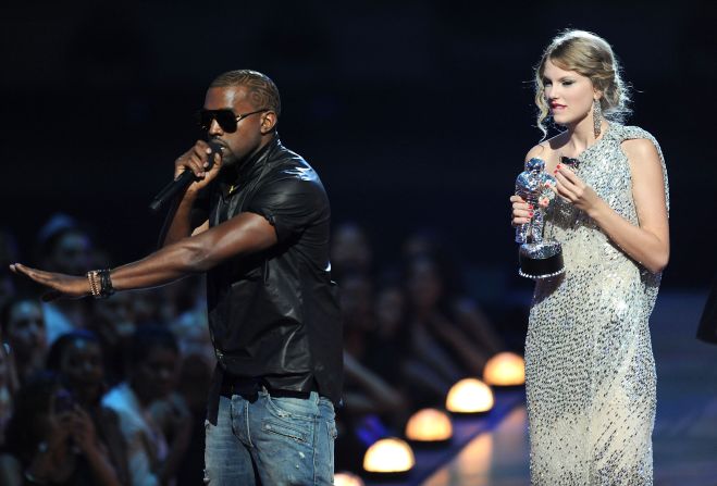 All the apologies in the world couldn't repair Kanye West's PR damage after he interrupted Taylor Swift's acceptance speech at the 2009 MTV Video Music Awards. Although <a href="index.php?page=&url=http%3A%2F%2Fwww.cnn.com%2F2009%2FSHOWBIZ%2FMusic%2F09%2F15%2Fkanye.west.apology%2Findex.html%3Firef%3Dallsearch" target="_blank">he apologized more than once</a> -- <a href="index.php?page=&url=http%3A%2F%2Fmusic-mix.ew.com%2F2010%2F09%2F04%2Fkanye-west-apologizes-to-taylor-swift-on-twitter-ive-learned-i-only-want-to-do-good%2F" target="_blank" target="_blank">via Twitter</a>, by phone and on "The Tonight Show" with Jay Leno as host -- public opinion wasn't swayed. 