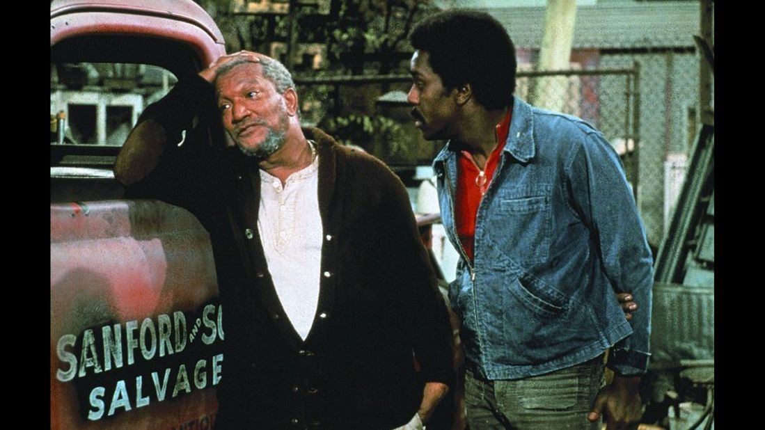 <strong>"Sanford and Son":</strong> The 1970s NBC sitcom followed the generational gap of salvage dealer Fred Sanford (played by Redd Foxx) and his son Lamont (Demond Wilson) after Sanford's wife, Elizabeth, passed away. In moments of frustration with his son as a dropout and reluctant business partner, Sanford would feign a heart attack and declare, "I'm coming to join ya, honey!"