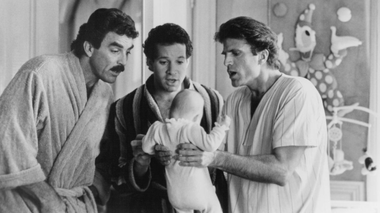 <strong>"3 Men and a Baby": </strong>Tom Selleck, Steve Guttenberg and Ted Danson star in the 1987 comedy that chronicles how their characters' bachelor tendencies are turned upside-down when a baby is left on their doorstep.