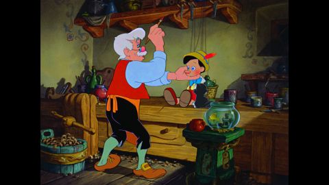 <strong>"Pinocchio": </strong>In the 1940 classic Disney film, lonely woodcarver Geppetto always wanted one of his wooden puppets to become a real boy. When he wishes on a star that "I wish my little Pinocchio might be a real boy," his dream finally comes true.