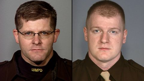 Officers Alyn Beck, left, and Igor Soldo were shot while eating lunch. Both were husbands and fathers.