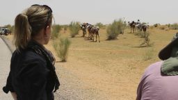 CNN's crew stops to film a camel caravan in the Diffa region of Niger on Saturday, May 31. Cross-border trade has existed for centuries, but increased attacks by Boko Haram in northeast Nigeria has meant more and more people are choosing to stay in Niger.