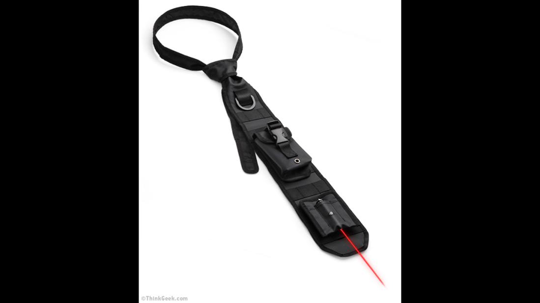 Leave it to the folks at ThinkGeek to make the most cliched Father's Day gift in history more geeky. With a Class II laser pointer,<a href="http://www.thinkgeek.com/product/1917/?pfm=fathersDay2014_featured_1_1917#tabs" target="_blank" target="_blank"> this tie</a> ($29) makes the most boring presentation feel like a "Star Wars" Jedi fight.