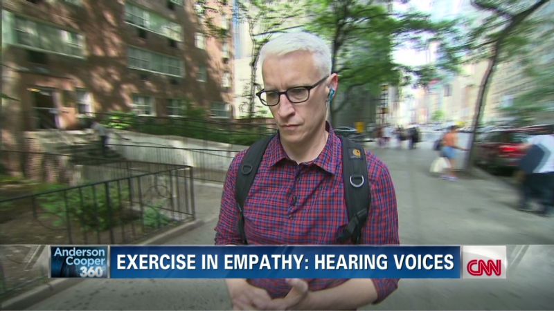 Anderson Cooper tries a schizophrenia simulator