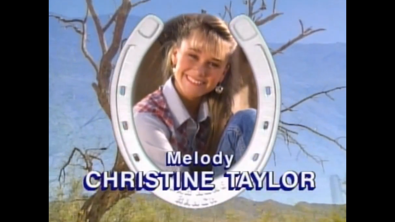 Christine Taylor played Melody Hansen, the Bar None Dude Ranch's bubbly girl-next-door type.