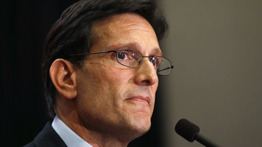 House Majority Leader Eric Cantor, R-Va., delivers a concession speech in Richmond, Va., Tuesday, June 10, 2014. Cantor lost in the GOP primary to tea party candidate Dave Brat. (AP Photo/Steve Helber)