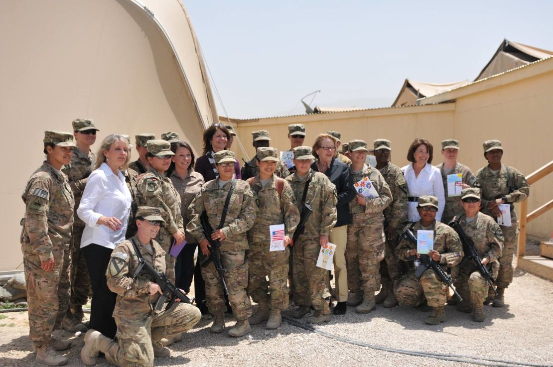A bipartisan delegation of Congresswomen visited American women service members in Afghanistan.