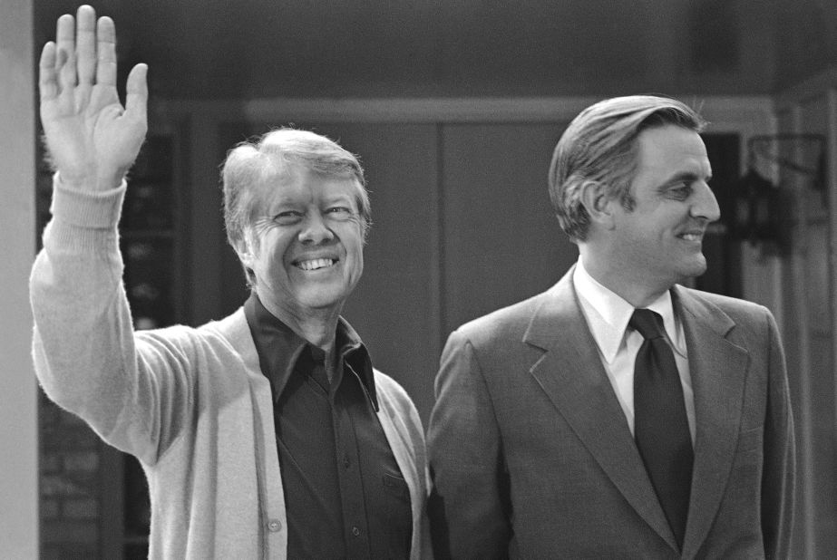 1976: First term Georgia Gov. Jimmy Carter bested a field of better known Democrats to become his party's presidential nominee.