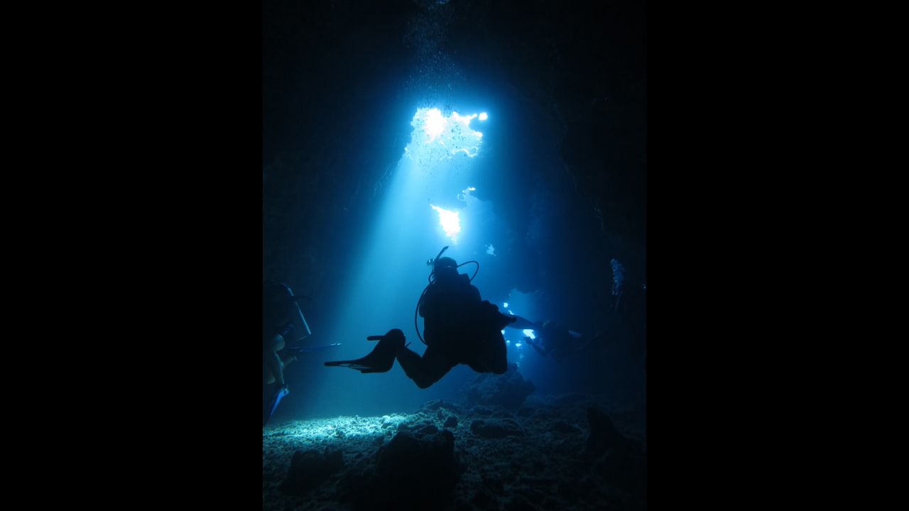 <a href="http://ireport.cnn.com/docs/DOC-1141124">Huy Duong </a>spotted a fellow diver while exploring the Second Cathedral in Lanai, Hawaii, last year. There are two famed caverns, the First and Second Cathedrals, which were formed from massive underwater lava tubes.