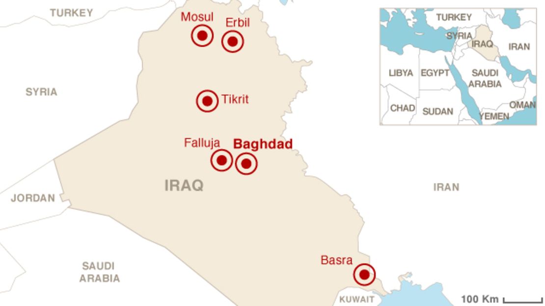 Map: Unrest in Iraq