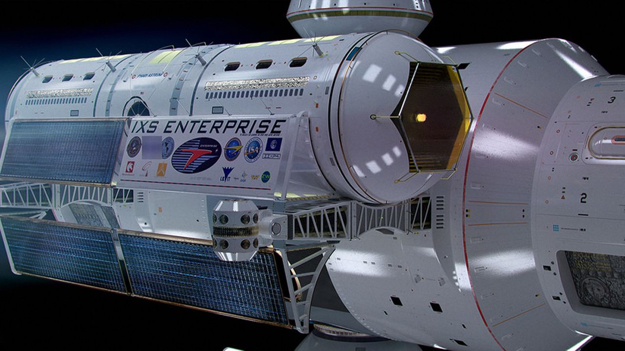 White named the spacecraft IXS Enterprise, referencing the ship from the "Star Trek" TV show. He says that parts of Jeffries' 1965 designs were mathematically correct.