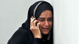A Pakistan woman mourns at the morgue, the death of a relative who was found inside the premises of a cold-storage cargo facility at the Jinnah International Airport in Karachi on June 10, 2014, following the early June 9 attack by militants on the airport. The second attack on Pakistan's Karachi airport in as many days ended without casualties, officials said, but with the escape of the two gunmen involved.