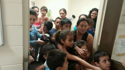 The office of Texas Congressman Henry Cuellar released this photo showing crowding at a Customs and Border Protection detention facility in South Texas. 
