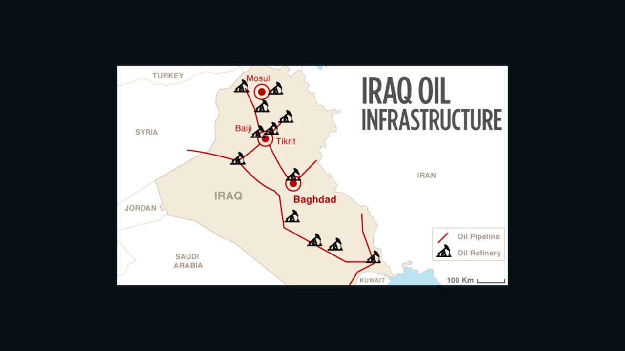 Map: Iraq oil infrastructure