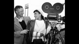 THE JACKIE ROBINSON STORY, Ruby Dee (right) on-set, 1950