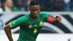 Samuel Eto'o of Cameroon runs with the ball during the International Friendly Match between Germany and Cameroon at Borussia Park Stadium on June 1, 2014 in Moenchengladbach, Germany. (Photo by Martin Rose/Bongarts/Getty Images)
