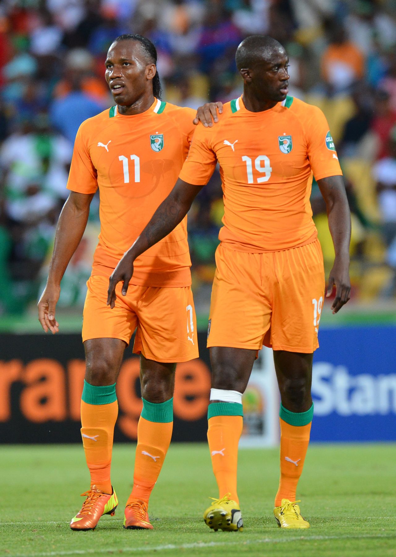 Like Eto'o, Ivory Coast stars Didier Drogba (L) and Yaya Toure had a less than memorable World Cup in South Africa four years ago.