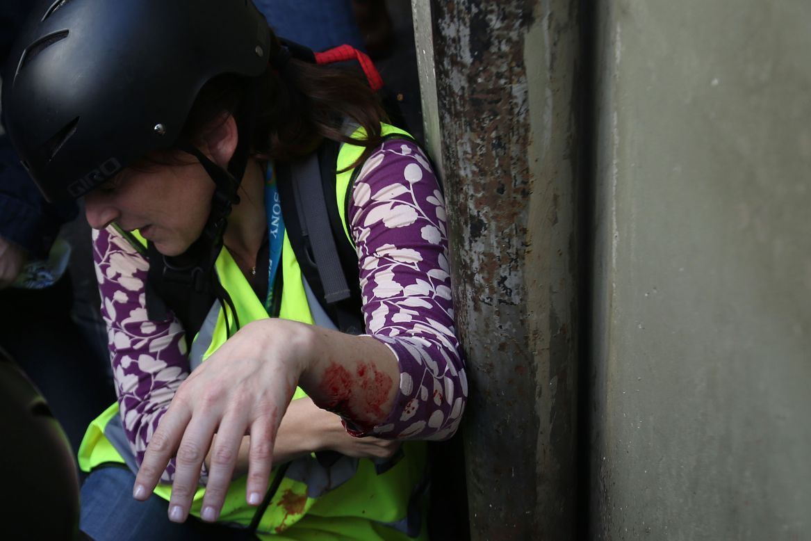 CNN Correspondent Barbara Arvanitidis is injured during the protests. She and another CNN journalist sustained minor injuries at the scene.