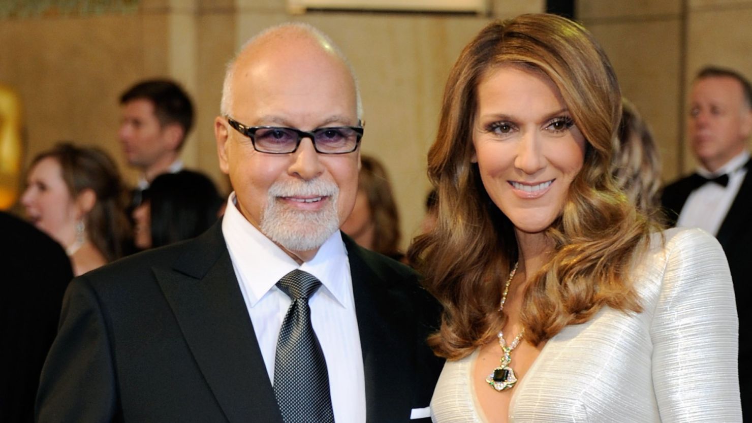 Rene Angelil and his wife, Celine Dion, here at the Oscars in 2011, first met when she was a teenager.