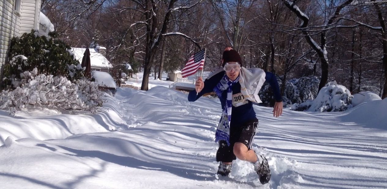After shoveling 8 inches of snow in February 2014, <a href="http://ireport.cnn.com/docs/DOC-1085409">Geoffrey Arthur Drewyor</a> decided to create a parody version of the Sochi Winter Olympics with an obstacle course around his home in Cortlandt Manor, New York. The challenges included running through piles of snow while trying to capture an American flag.