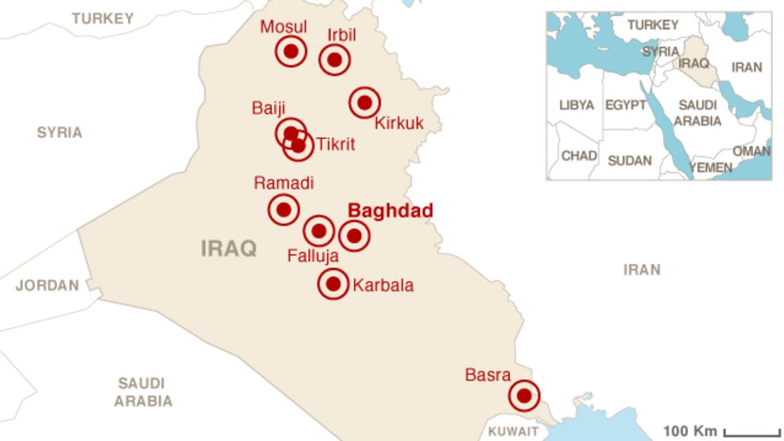 Map: Unrest in Iraq