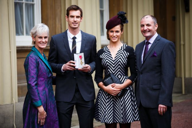 Murray was rewarded for his success with an award from Prince William at Buckingham Palace in 2013.