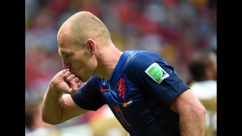 Robben also scored the goal that gave the Netherlands a 2-1 lead. This was a rematch of the 2010 World Cup final, which Spain won in extra time.