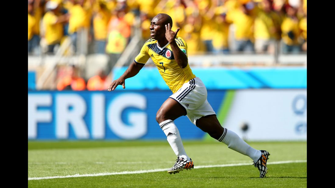 Armero's deflected shot put Colombia ahead after just five minutes of the match against Greece.