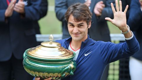 Roger Federer has now won seven titles at Halle in Germany and also at Wimbledon.