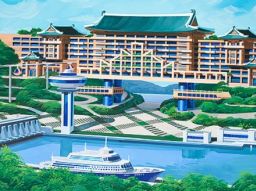 A hotel designed for the West Sea Barrage, Nampo. (Courtesy Koryo Tours)
