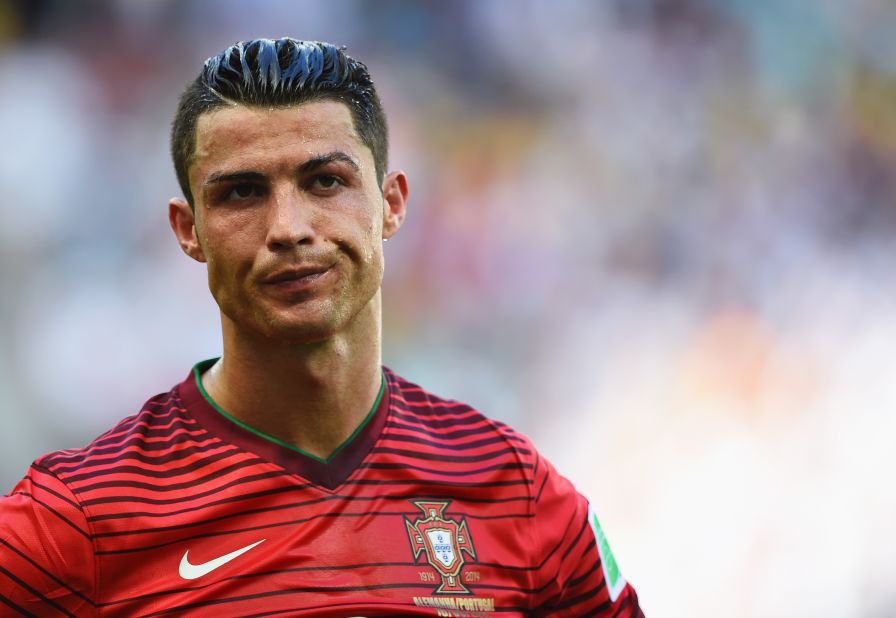 Portugal's Cristiano Ronaldo is seen during his team's 4-0 loss to Germany in Salvador, Brazil. Portugal spent most of the match playing with 10 men after one of its players received a red card.