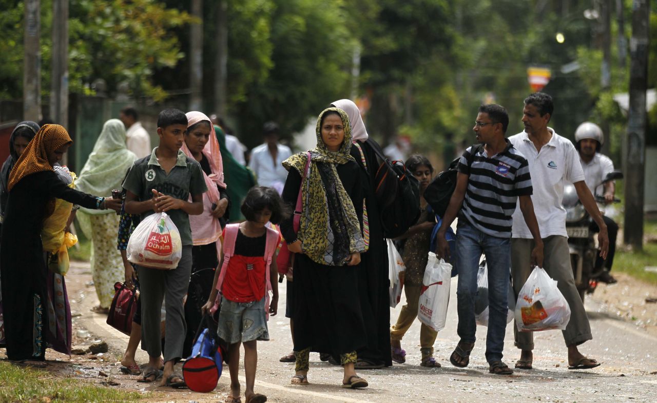 Sri Lankan Muslims seek sanctuary following a rampage by Buddhist mobs that many blame the BBS for inciting.
