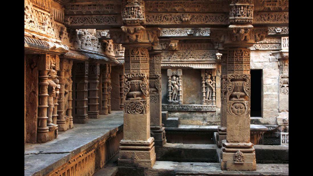 Rani-ki-Vav, also known as the Queen's Stepwell, was originally built as a memorial in the 11th century. It had religious significance but was also functional in nature. Stepwells are well-like structures built with steps going down into the water, used to manage the water supply amid changing seasonal conditions.   