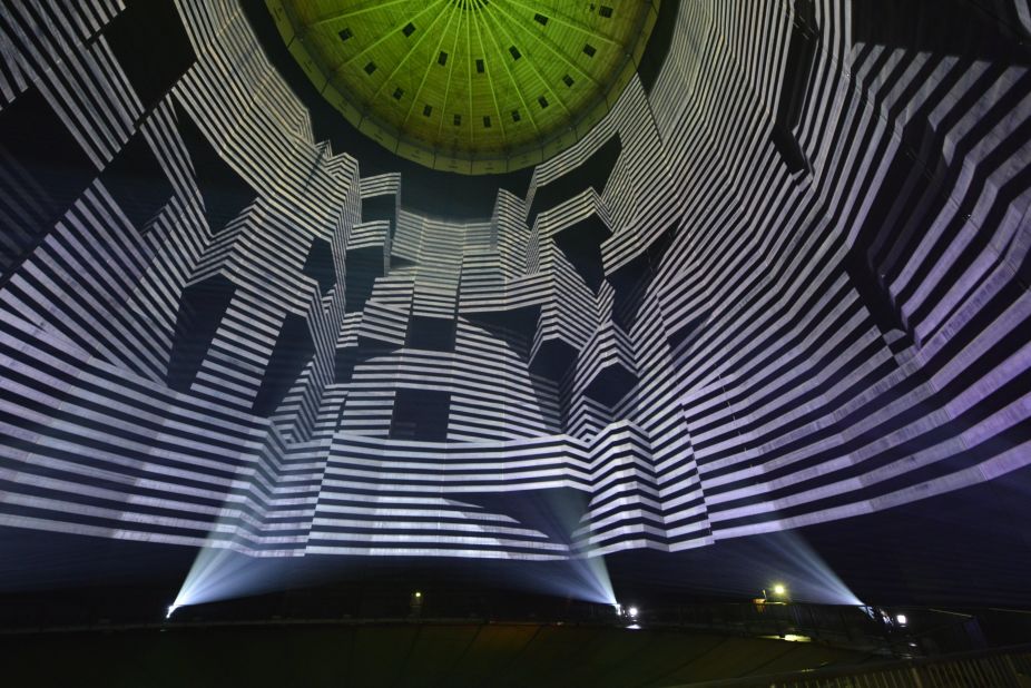 The installation covers 20,000 square meters - and is on display until December 2014.