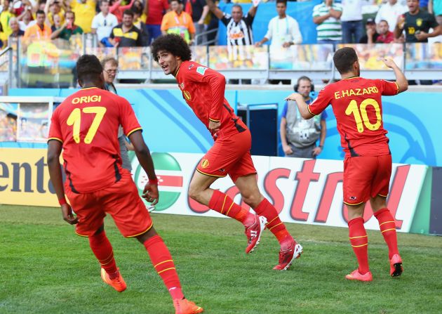 La selección de Bélgica derrotó por 2-1 a la de Argelia en el Estadio Mineirao, en Belo Horizonte, por el Grupo H.