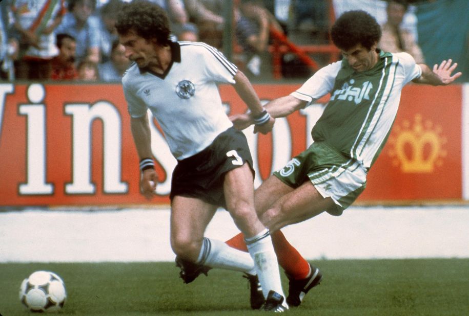 "Out, Out" chanted the fans as West Germany and Austria ensured their second round qualification in 1982. West Germany's 1-0 win over Austria sent both sides into the knockout stages at the expense of Algeria.